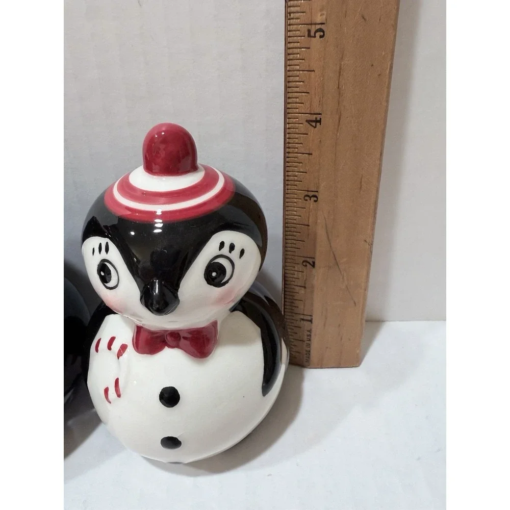 Johanna Parker Carnival Cottage Christmas Penguin Salt & Pepper Shaker Set